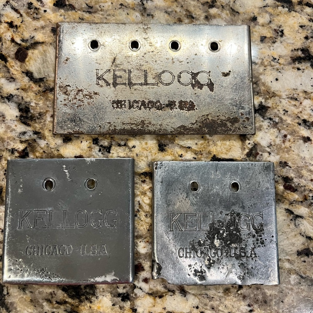 Vintage telephone name plates